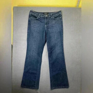 Nine West SAMS Straight Leg Jeans Womens 10 Blue Denim 2011 Stretch Comfy 0804